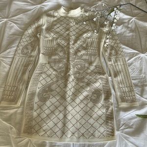 Akira bodycon off-white dress